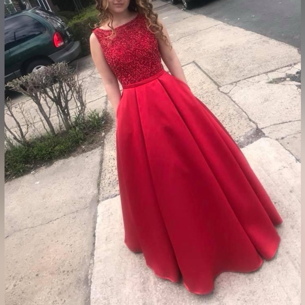 Red Ball Dress - Picture 6 of 7